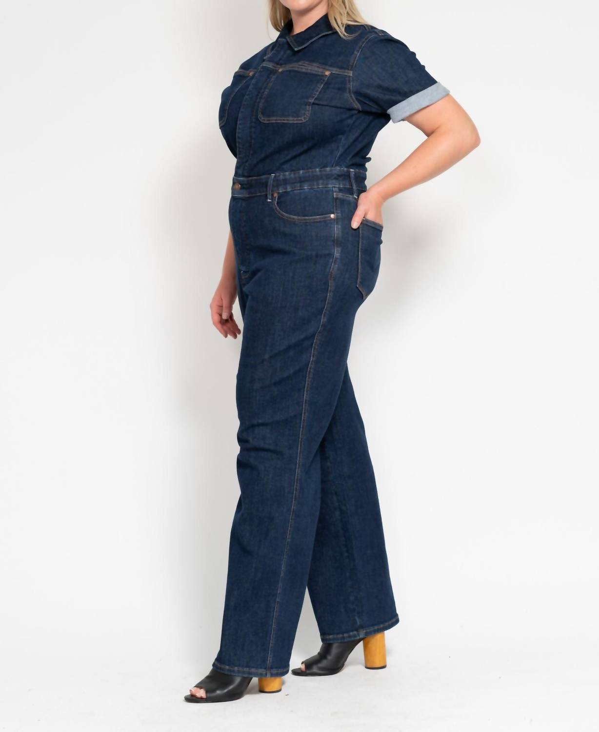 Judy Blue - High Waist Tummy Control Jumpsuit - Plus