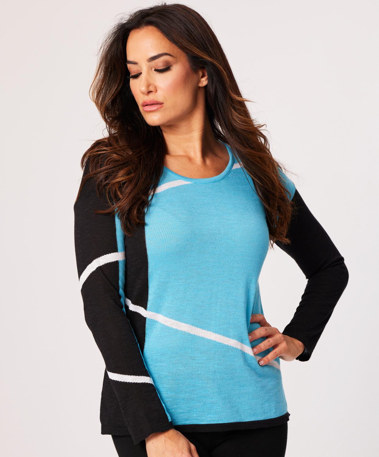 French Kyss - Abstract Scoop Top