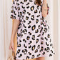 Easel - Leopard Oversize Knit Tee Dress