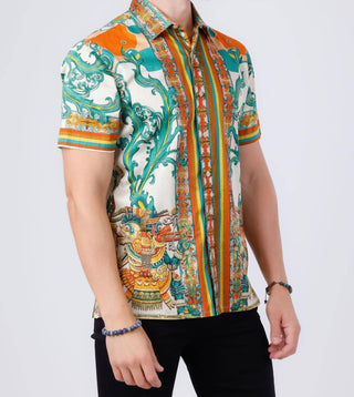 Barabas - Flickerkilt Rhinestone Short Sleeve Shirt