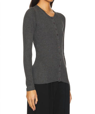 Enza Costa - Women's Sweater Rib Fitted Cardigan
