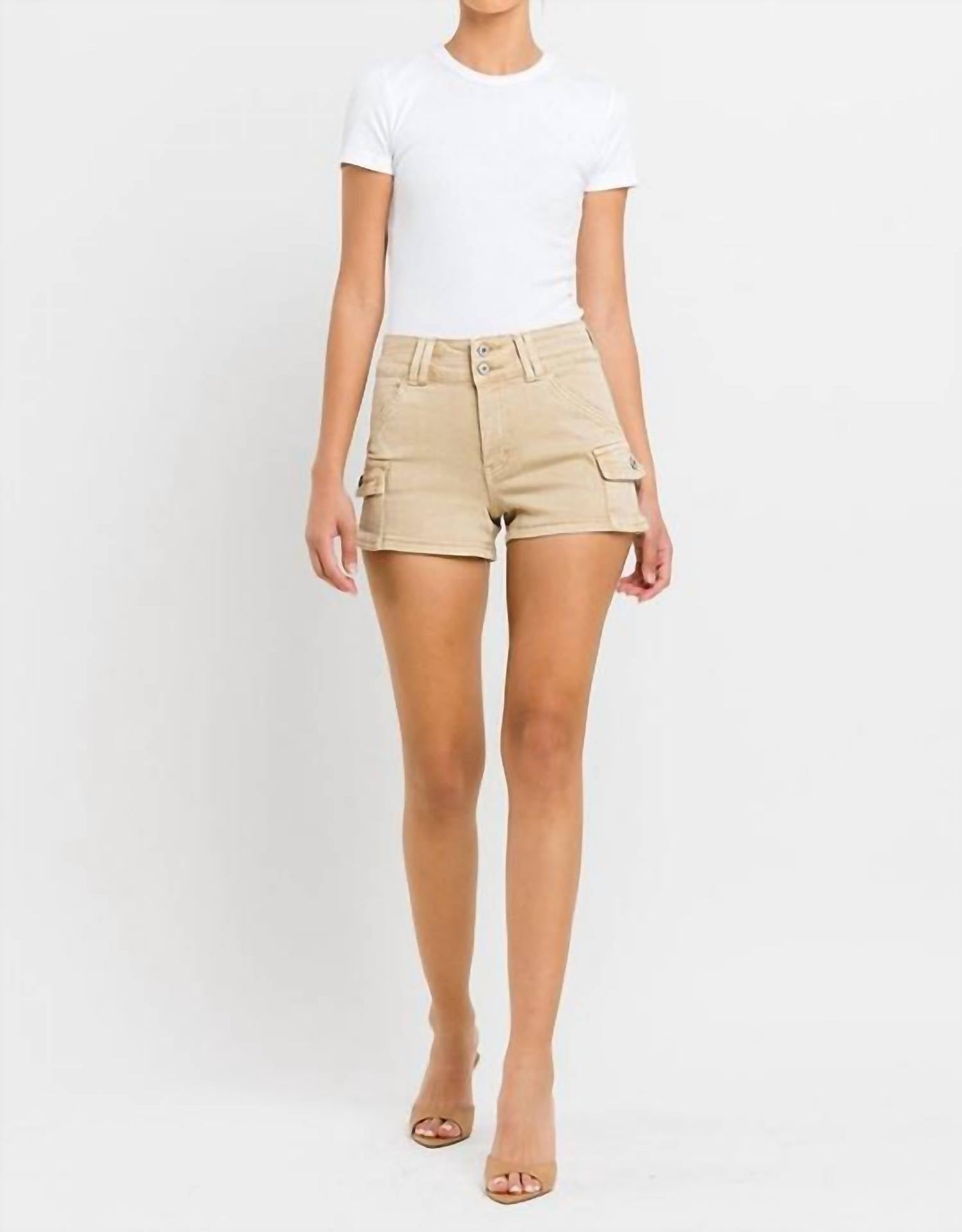 Vervet By Flying Monkey - High Rise Cargo Shorts