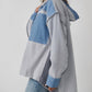 Free People - Corduroy Trim Oversize Hooded Sweatshirt