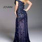 Jovani - Floral Embellished Off Shoulder Evening Dress
