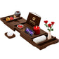 Foldable Bathtub Caddy Tray, Brown