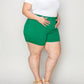 Judy Blue - Tummy Control Garment Dyed Denim Shorts - Plus