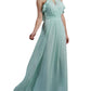 Jasmine Bridal - Poly Chiffon Long Bridesmaid Dress with Jewel Neckline