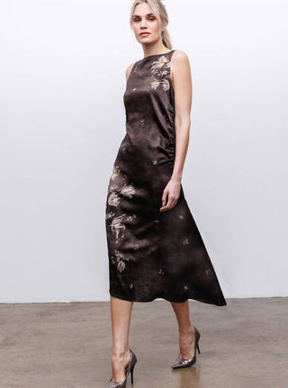 Go By Go Silk - Vestido midi franzido