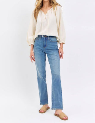 Judy Blue - Calça Jeans Vintage Reta de Cintura Alta