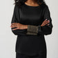 Joseph Ribkoff - Metallic Knit Cuffed Top