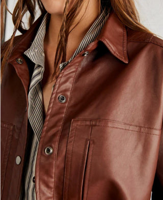 Free People - jaqueta vegana easy rider