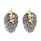 Avenue Chic - Women's Filigree Orchid Leaf Earrings