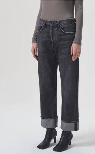 Agolde - Jeans reto de cintura baixa Fran