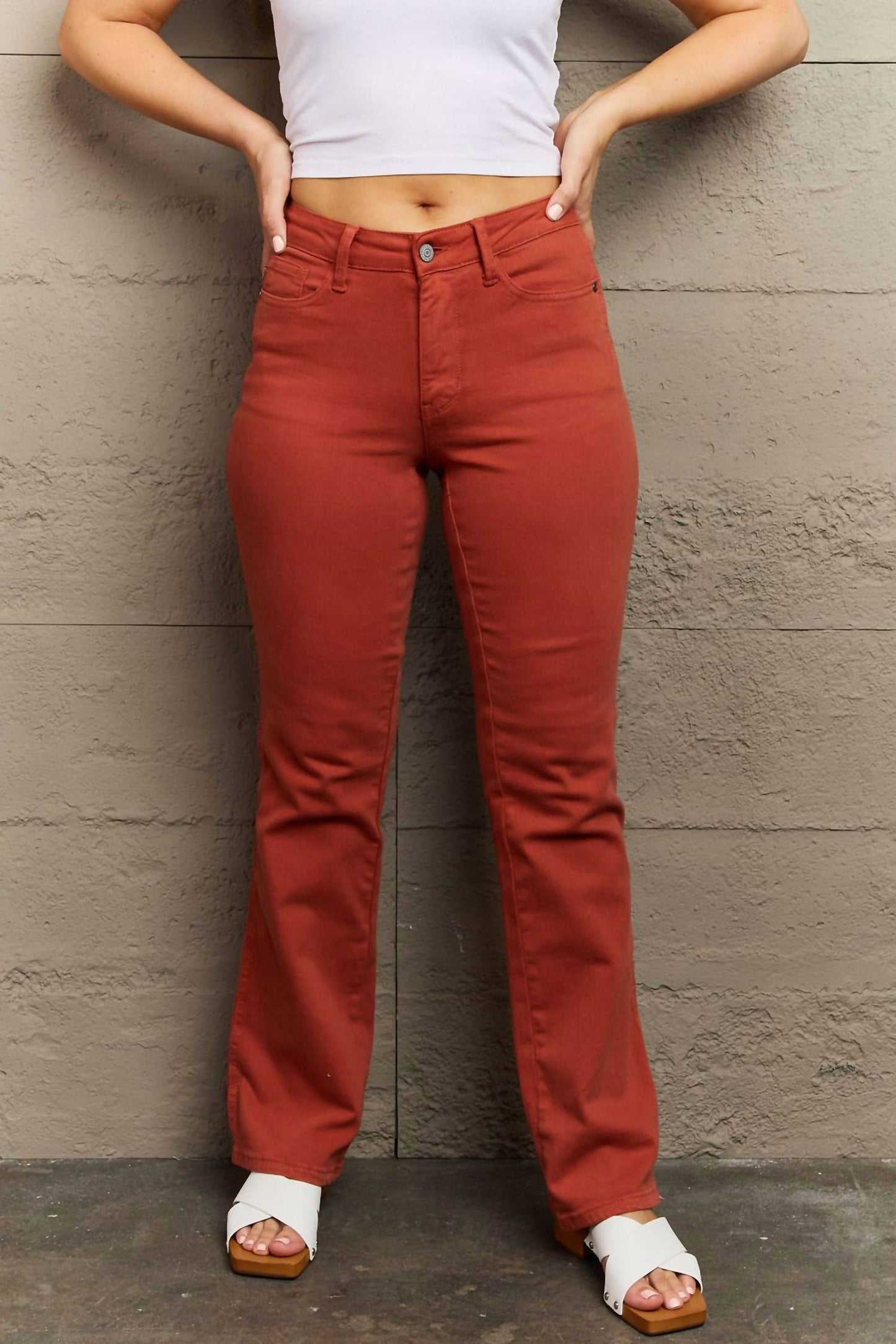 Judy Blue - Olivia Full Size Mid Rise Slim Bootcut Jeans