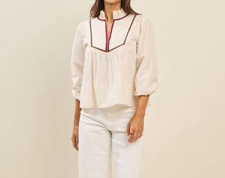 Able - Sophia Embroidered Top