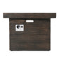 Anchorage 32'' Wood Square MGO Fire Pit Brown - 40,000 BTU