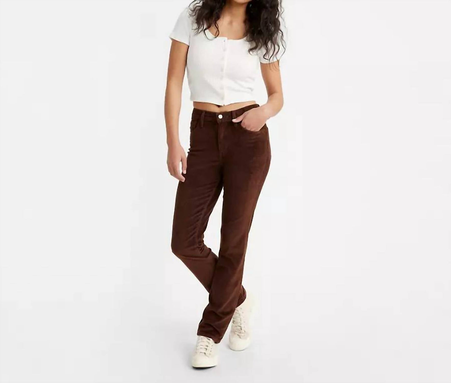 Levi'S - 724 High Rise Slim Straight Corduroy Pants
