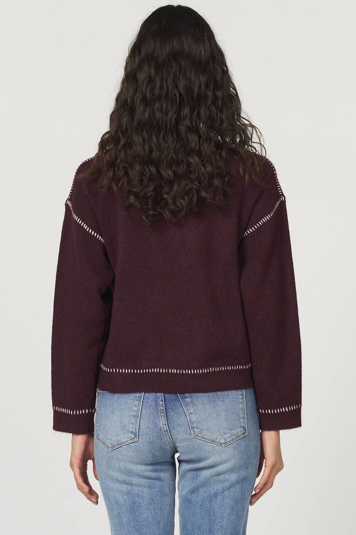 Another Love - Millie Crew Neck Sweater With Contrast Stitching