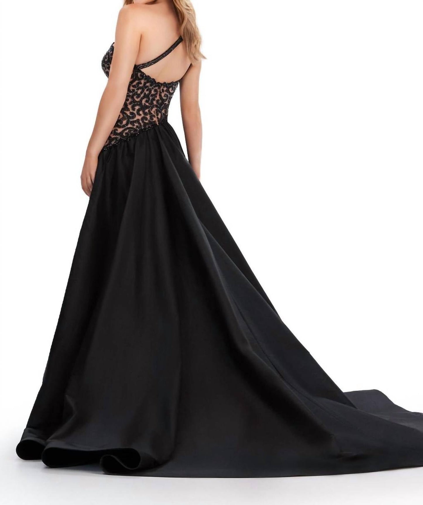 Ashleylauren - One Shoulder Open Back Gown