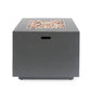 33" Outdoor Iron Square Propane Fire Pit - Brushed Brown
