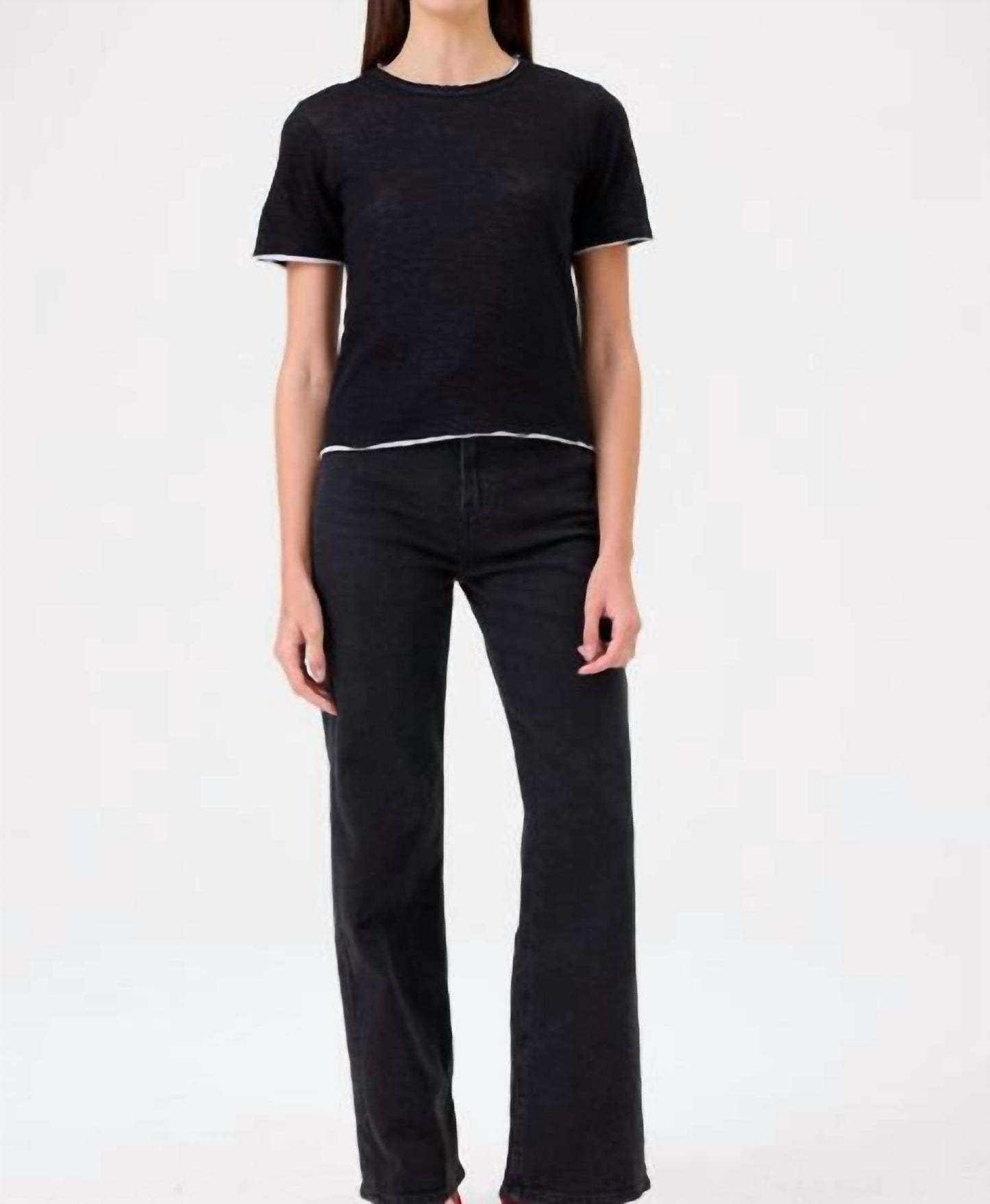 Goldie - ISLA SHORT SLEEVE DOUBLE LAYER JERSEY TEE