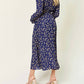 Double Take - Women's Full Size Tie Back Flounce Sleeve Dress