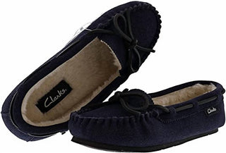 Clarks - Chinelos Mocassim de Camurça Femininos