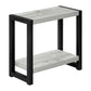 Accent Side Table Narrow Small 2-Tier Contemporary Modern