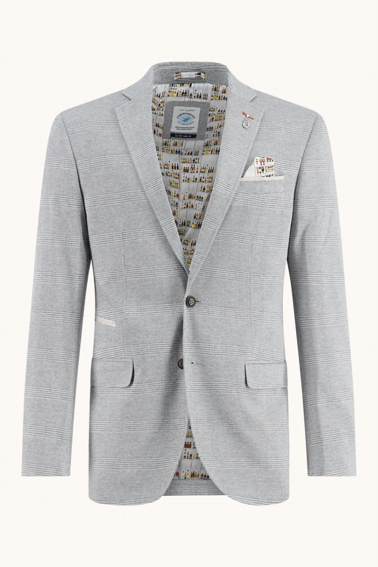 A Fish Named Fred - Plaid Pattern Blazer