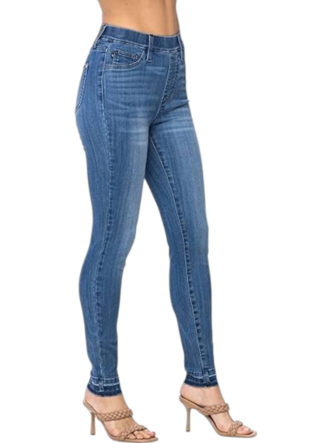 Judy Blue - High Waist Release Hem Pull On Skinny Jegging
