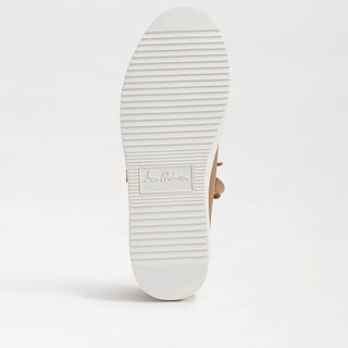 Sam Edelman - Tênis plataforma chunky feminino de couro com cadarço e cano baixo