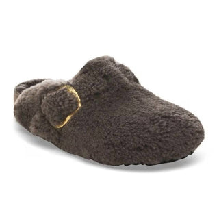 Birkenstock - Sandálias femininas Boston Big Buckle Shearling estreitas
