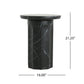 Outdoor Lightweight Concrete Marble Effect Side Table