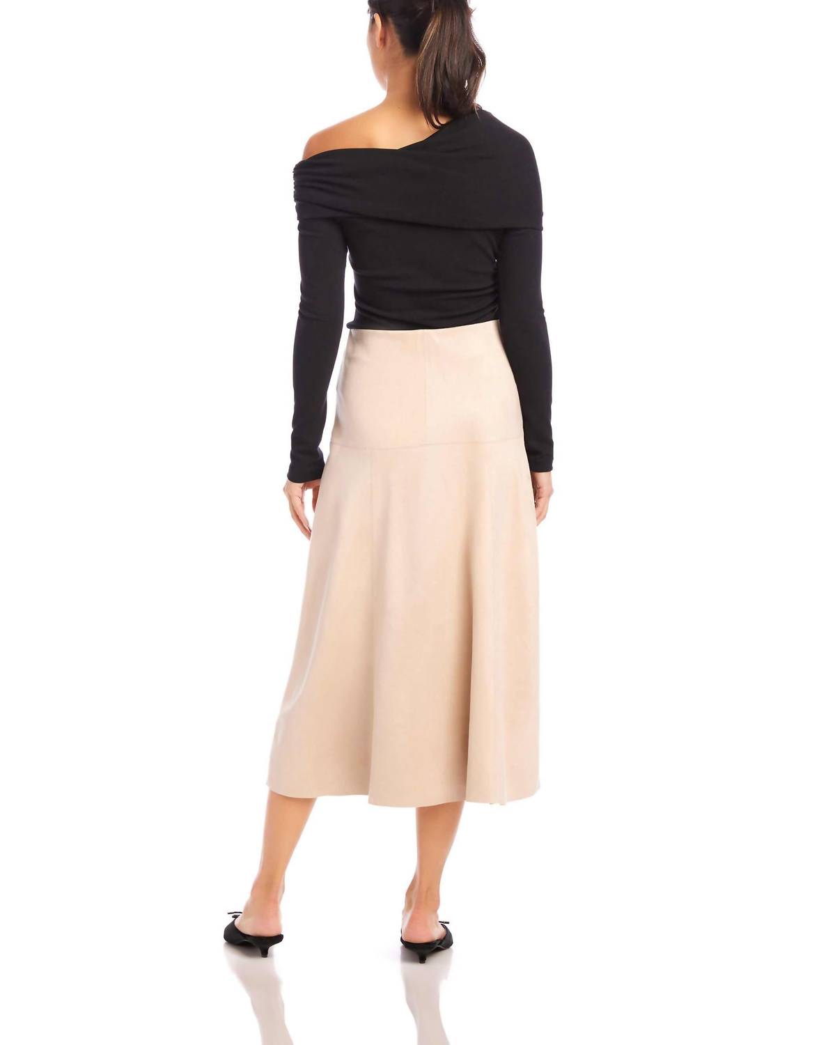 Fifteen Twenty - Blythe Faux Suede Midi Skirt