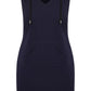 City Chic Navy Sleeveless Stretch Cotton Hoodie Dress