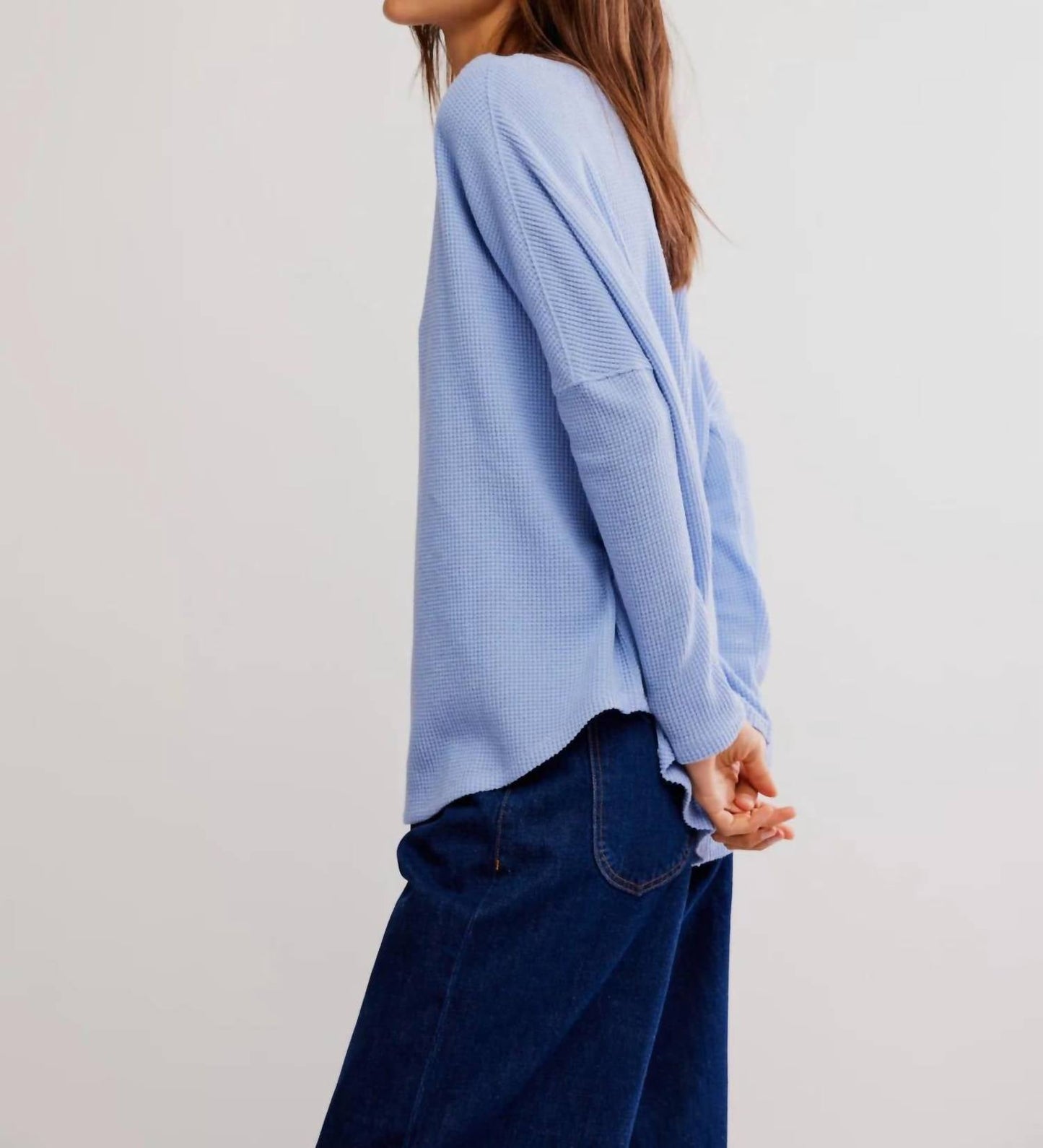 Free People - Latte Blues Thermal Top