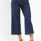 Judy Blue - High Waisted Tummy Control Tailored Crop Wide Leg Jean
