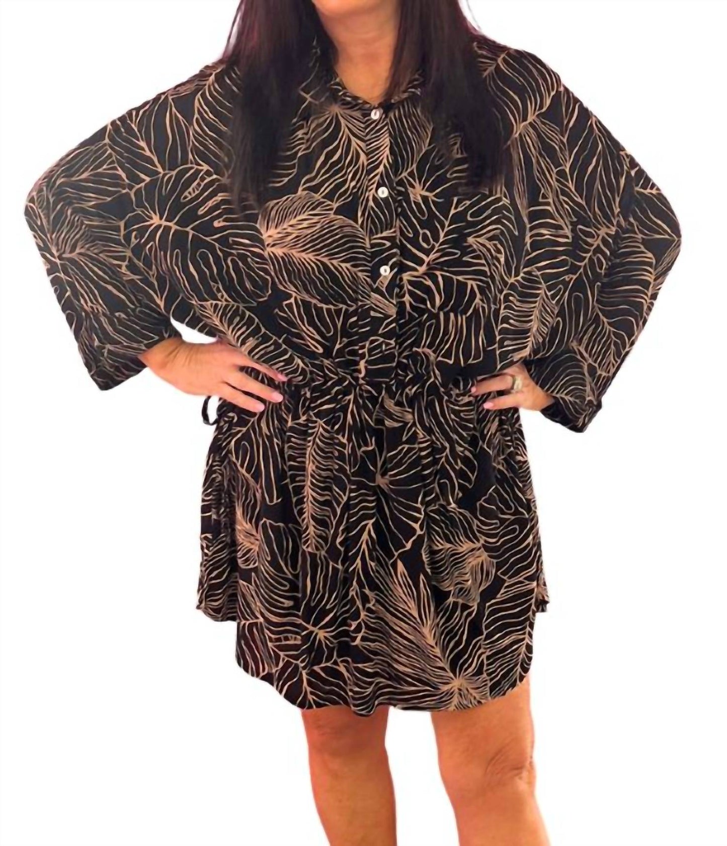 Elan - Vestido Túnica Cintado