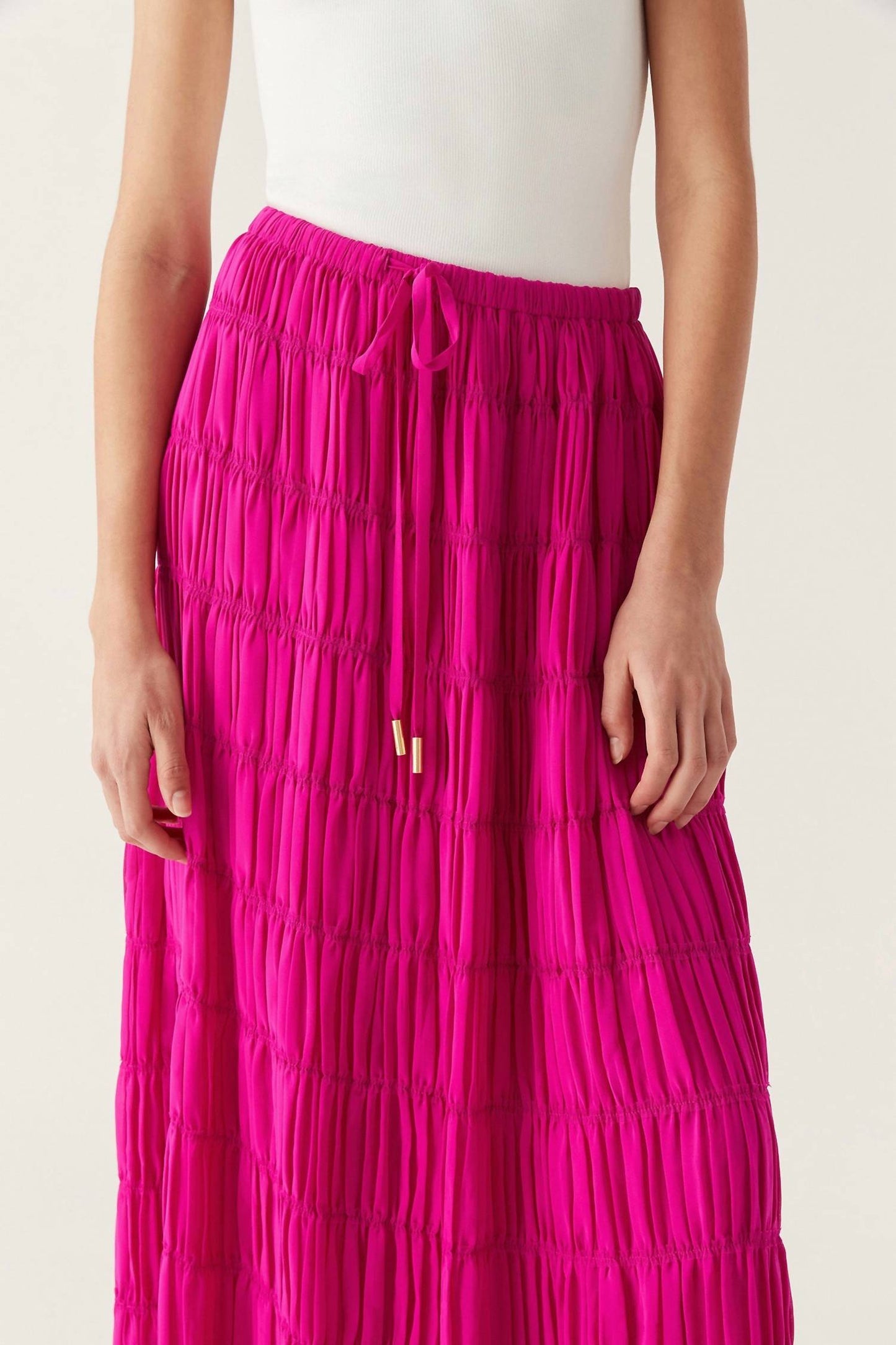 Aje. - Rosewood Ruched Maxi Skirt