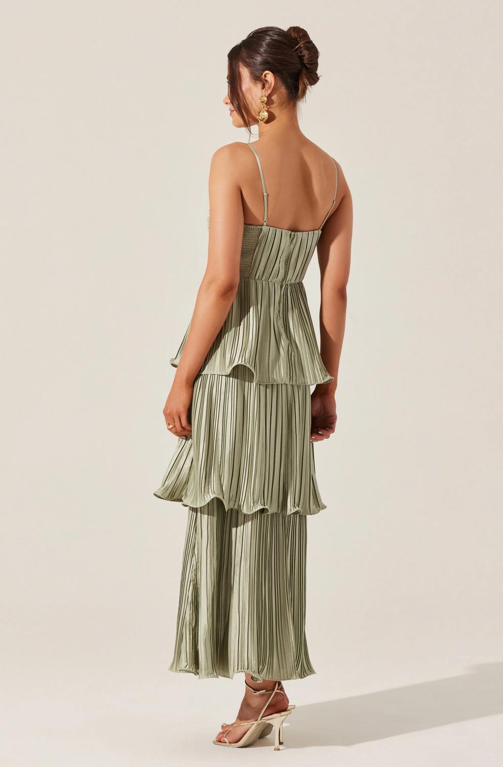 Astr - Lupin Pleated Tiered Maxi Dress