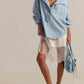 Free People - Denim Dreaming Pullover Top