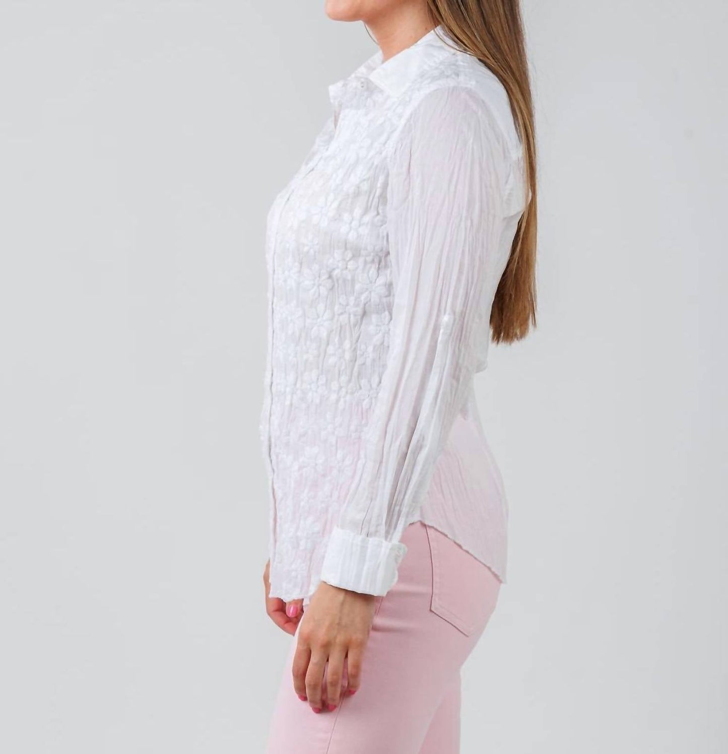Cino - Daisy Embroidered Shirt
