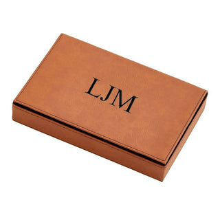 Creative Gifts International - Conjunto de 2 baralhos de couro sintético, 12,7 cm x 19,5 cm
