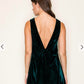 B.Right - Velvet Mini Dress With A V-back And Waist Ribbon