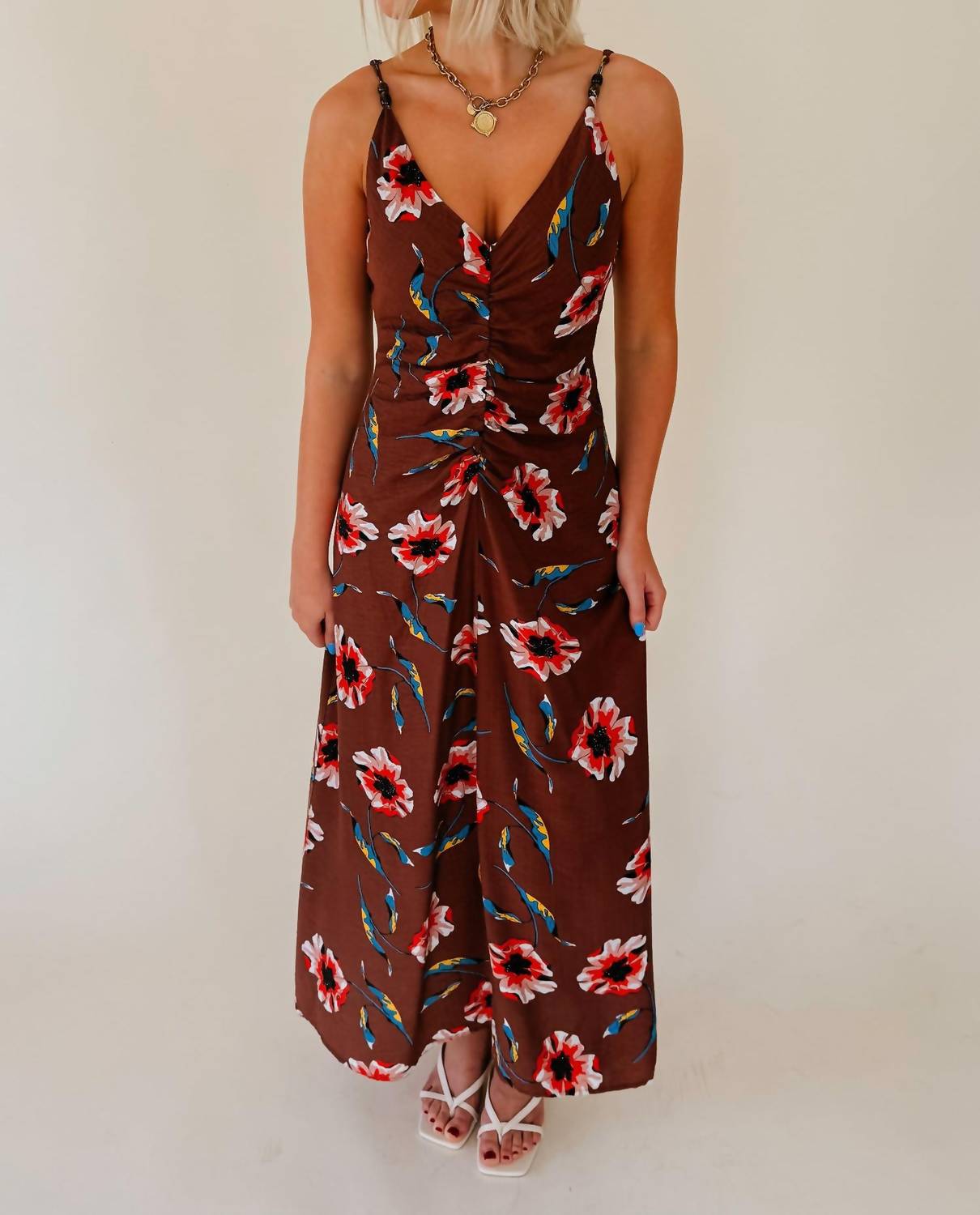 Steve Madden - Paula Woven Floral Maxi Dress