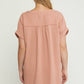 Entro - Frayed Cotton Gauze Pocket Dress - Plus