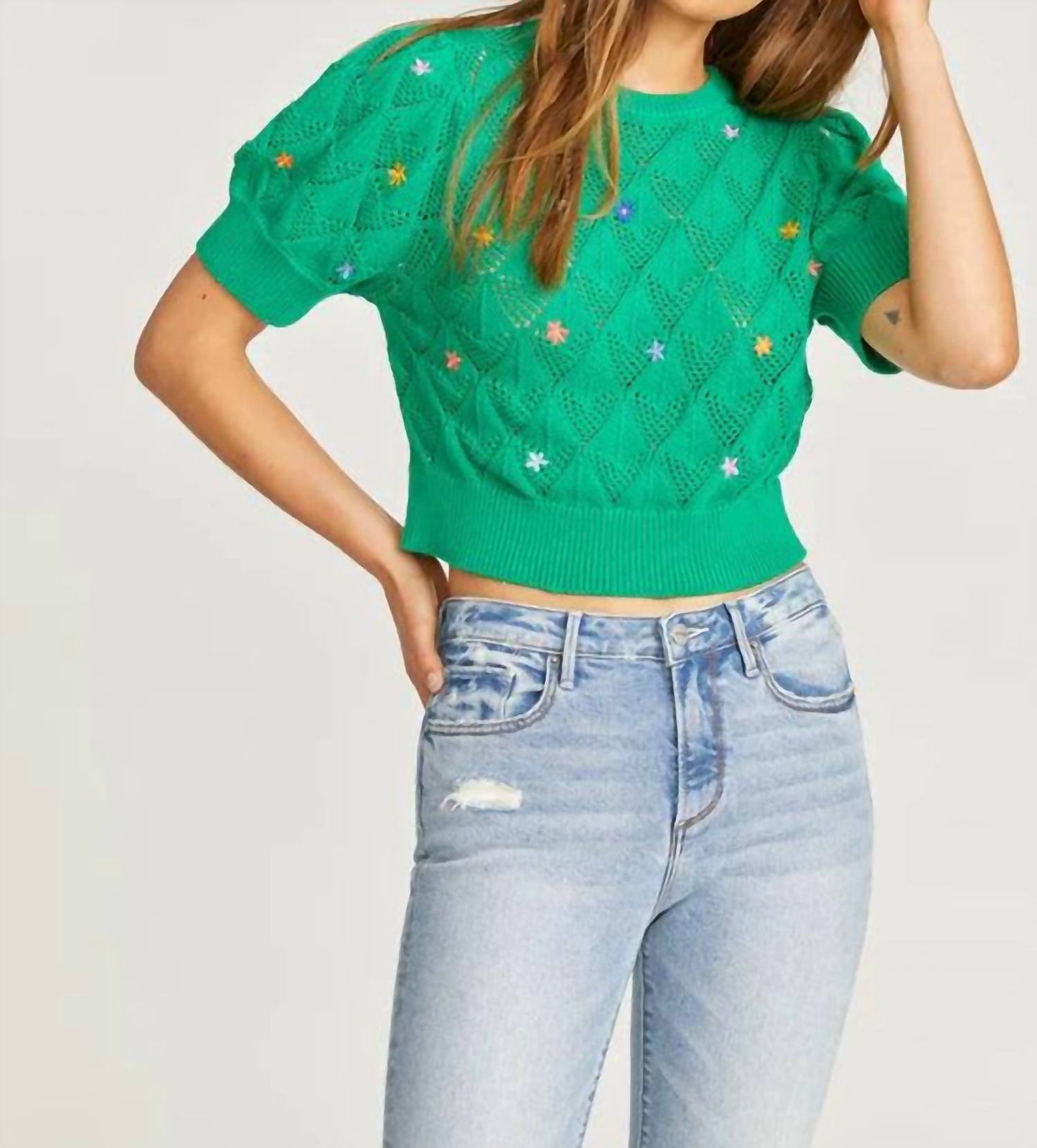 Driftwood - All Over Ditsy Knit Sweater
