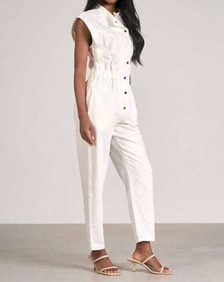Elan - Women's Denim Sleeveless Jumpsuit