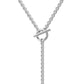 Eklexic - Women's Micro Royal Rolo Toggle Lariat Necklace