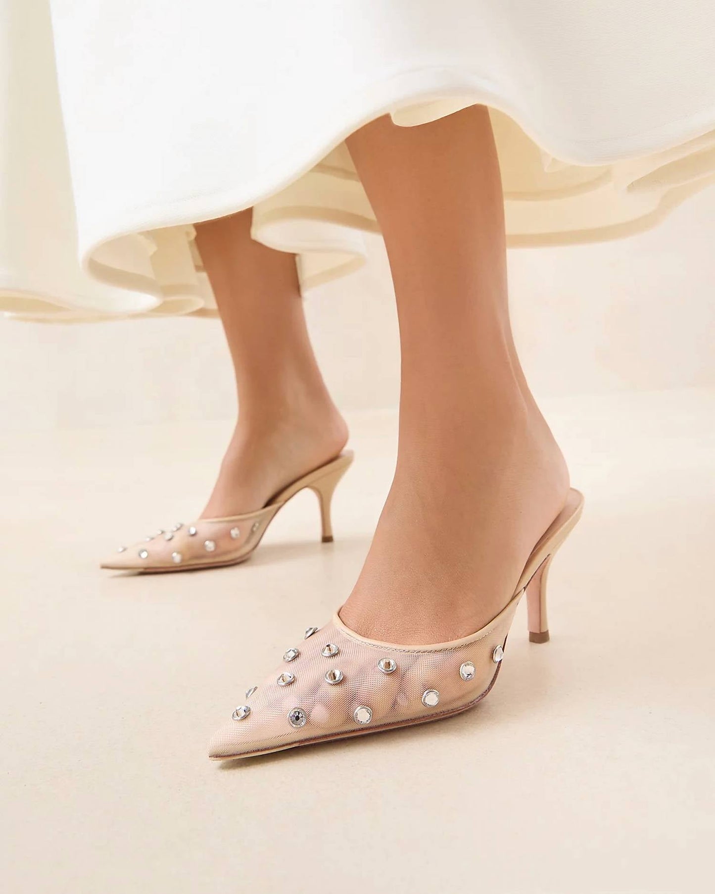 Loeffler Randall - Paloma Mesh Mid-Heel Closed Toe Mule